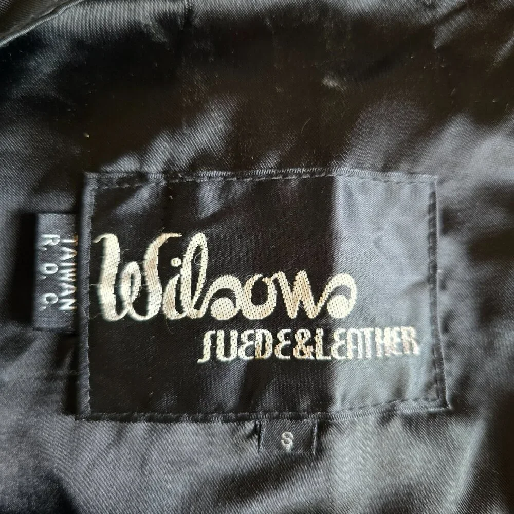 Unisex Vintage WILSONS SUEDE & LEATHER Black Leather Vest sz S